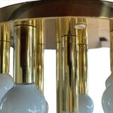 Art Deco-mid-century ceiling light in brass – 10 lights