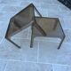 Pair of smoked plexiglass coffee tables 1970 side tables