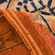 Navy Blue & Orange Vintage Runner Rug, 79x395Cm