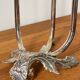 CANDLE HOLDER 3 Lights METAL Patinated Chrome