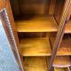 Display cabinet in solid cherry wood Louis Philippe style, 1980s - 108x35x140cm