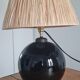 Black glass ball lamp art deco 1930