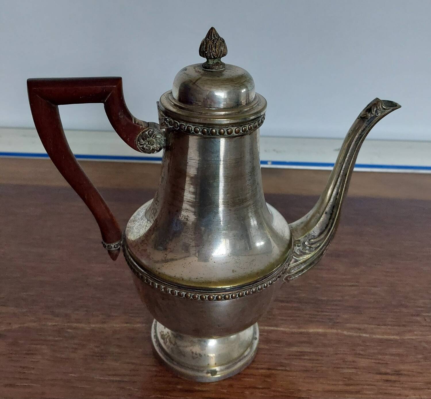 Vintage silver metal teapot