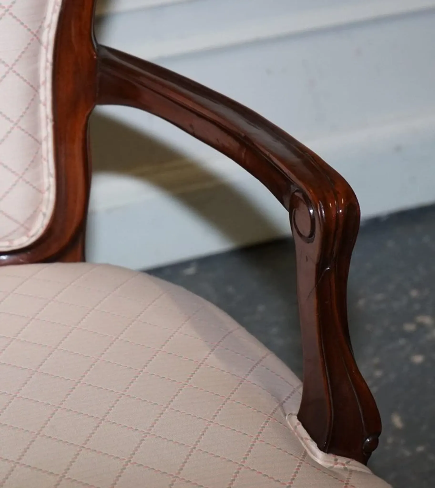 Vintage Walnut Lounge Chair, France