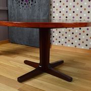 Scandinavian round table by John Mortensen vintage 1960 rio rosewood