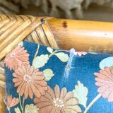 Tabouret en rotin vintage