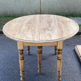 Large Louis Philippe extendable round dining table renovated 230cm