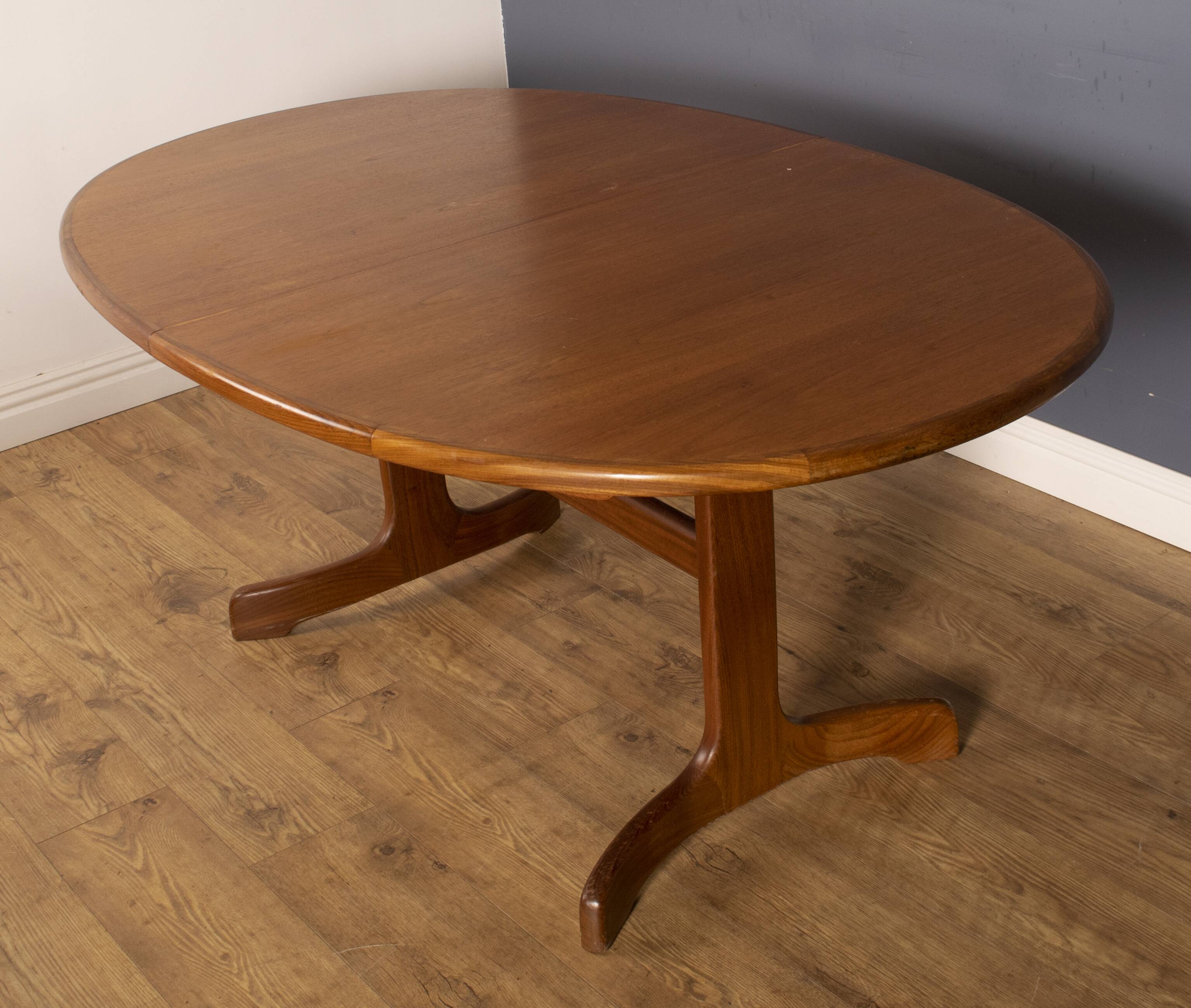 Restored teak 1960s g plan retro extending dining table & 6 chairs