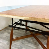 Scandinavian coffee table"smørrebrød" blue, 1960