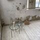 50s metal and glass nesting coffee tables