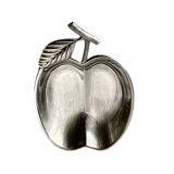 Vide-poche pomme vintage en acier chromé