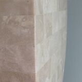 Column, Hollywood Regency style travertine pedestal, 1970s