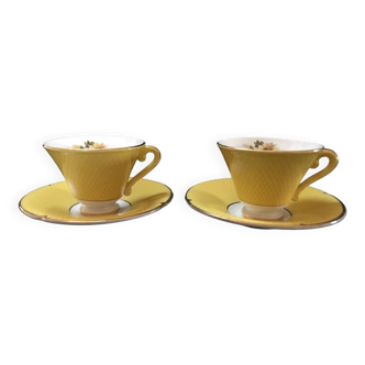 Paire de tasses en porcelaine 1950