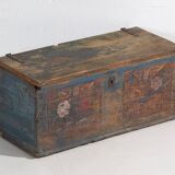 Petite malle ancienne à motifs floraux (c.1900) #38