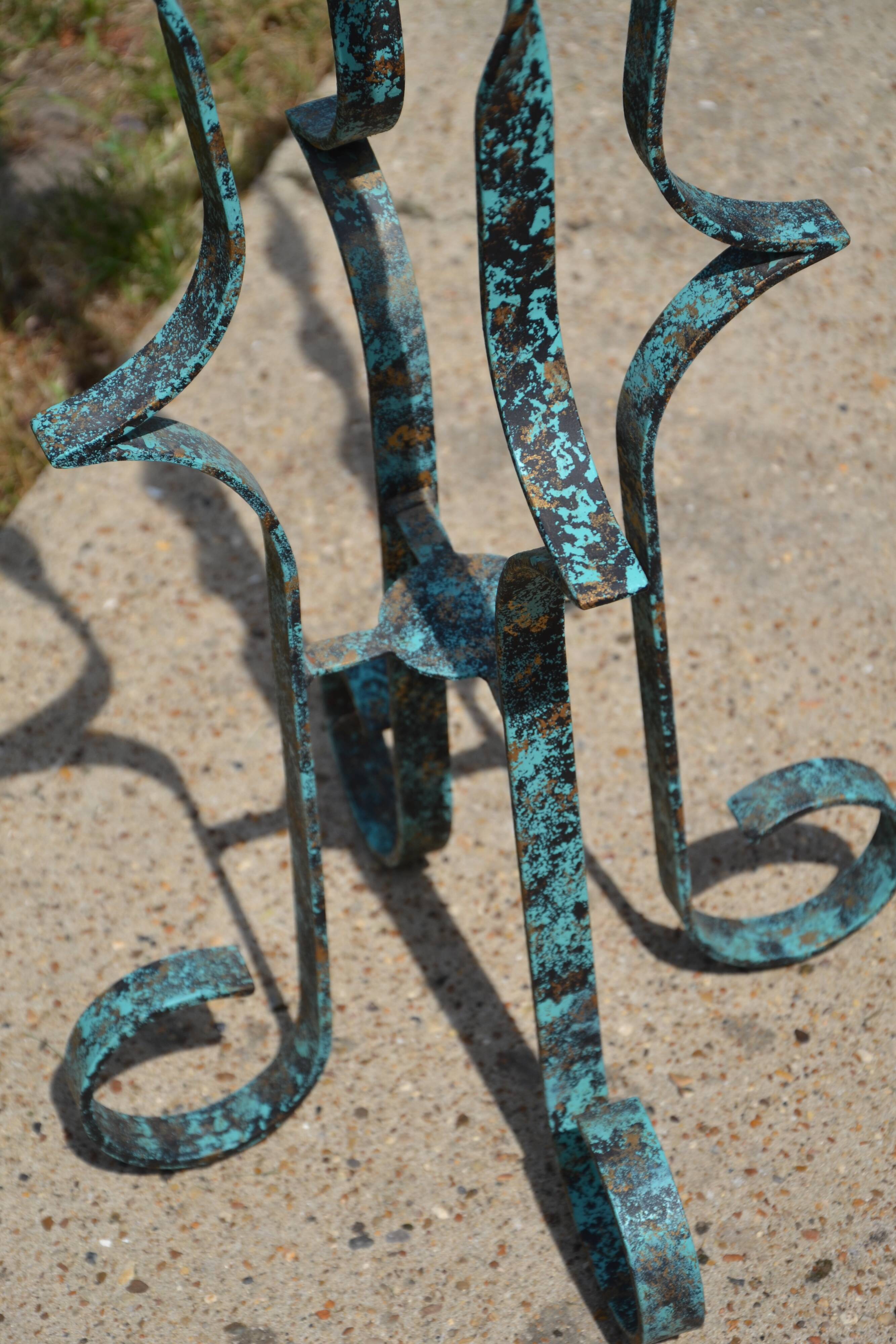 Handcrafted wrought iron chair