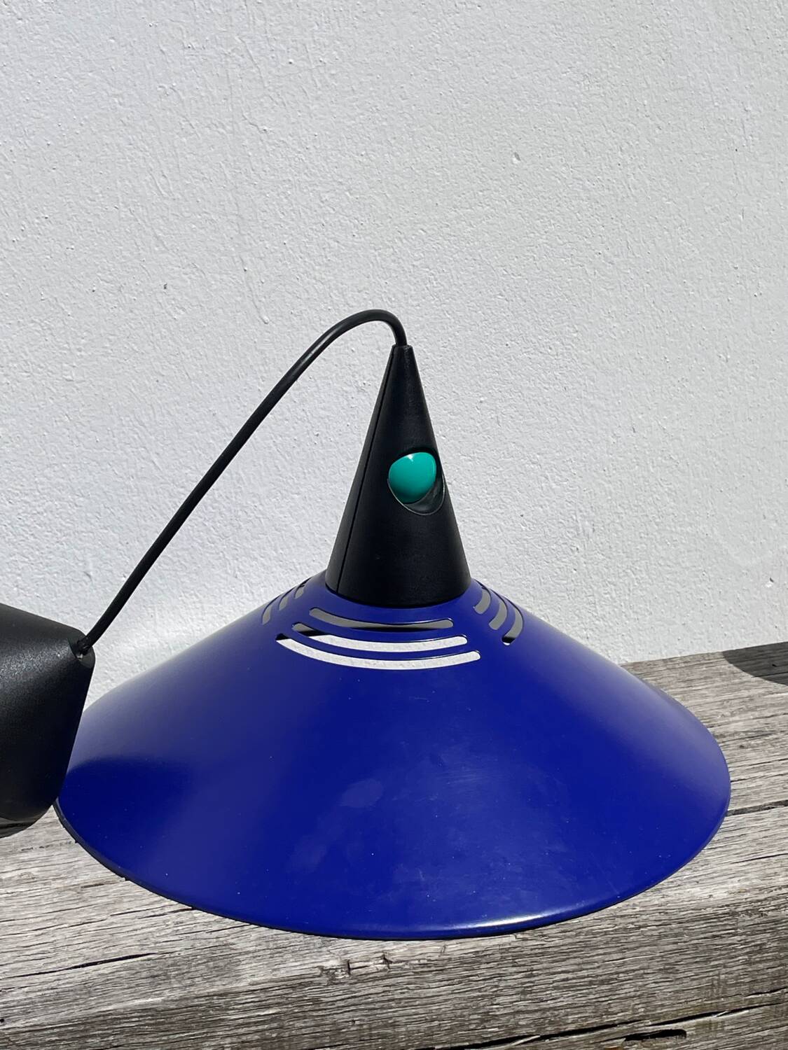 Postmodern blue metal pendant light Glossy