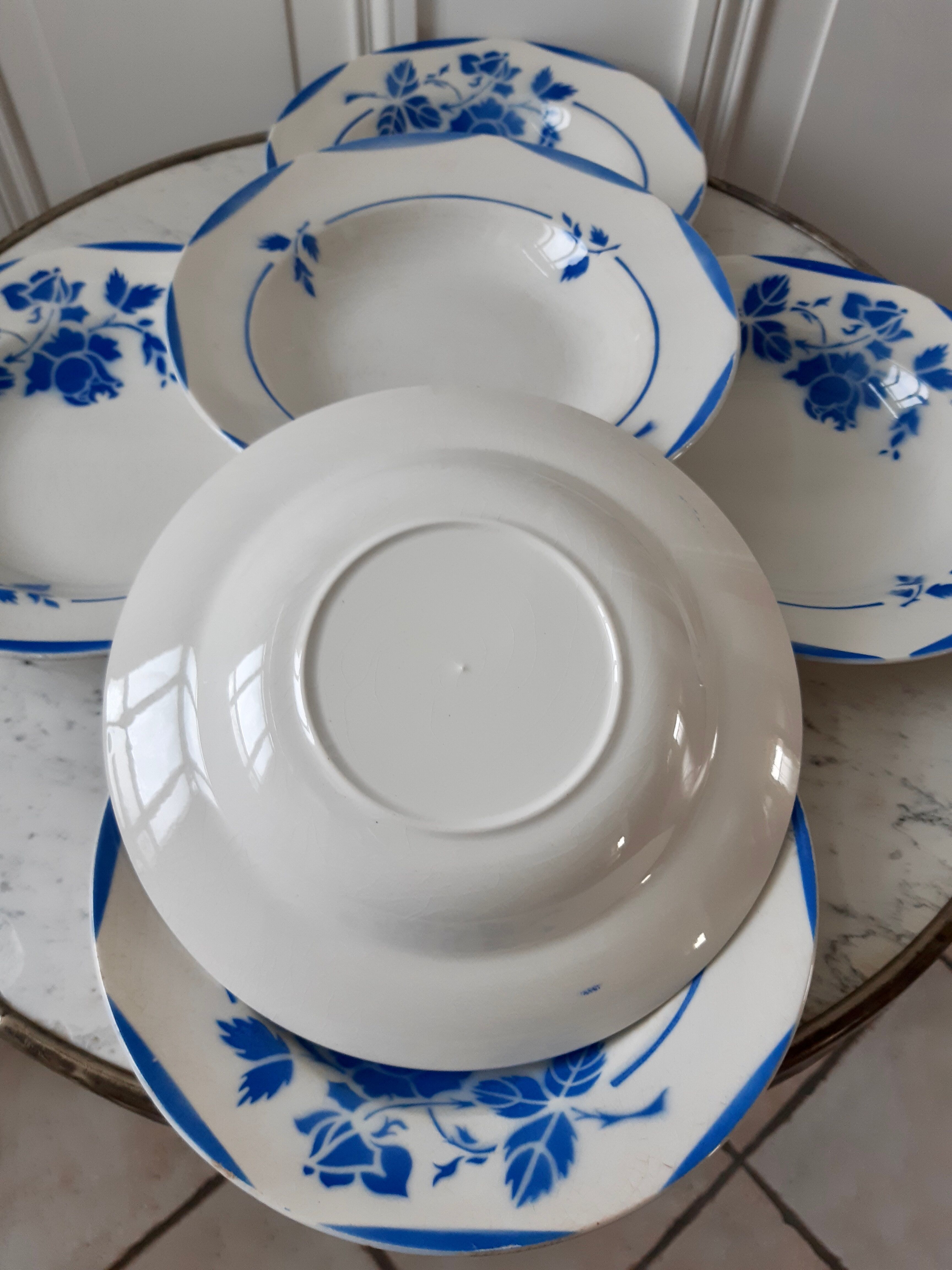 Lot of 6 Digoin hollow plates