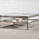 Vintage Chrome and Brass Sliding Coffee Table from Maison Jansen, France, 1970s