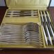 Housewife 24 seats 6 people art deco 1930 silver metal apollo