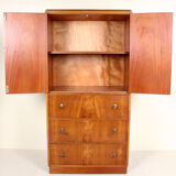 Vintage Gents art deco Walnut Compactum wardrobe