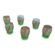 Lot de 6 verres verts