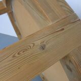 Large pine and ceramic coffee table by Lisbeth Sallingboe for Sallingboe, Denmark, 1970s.