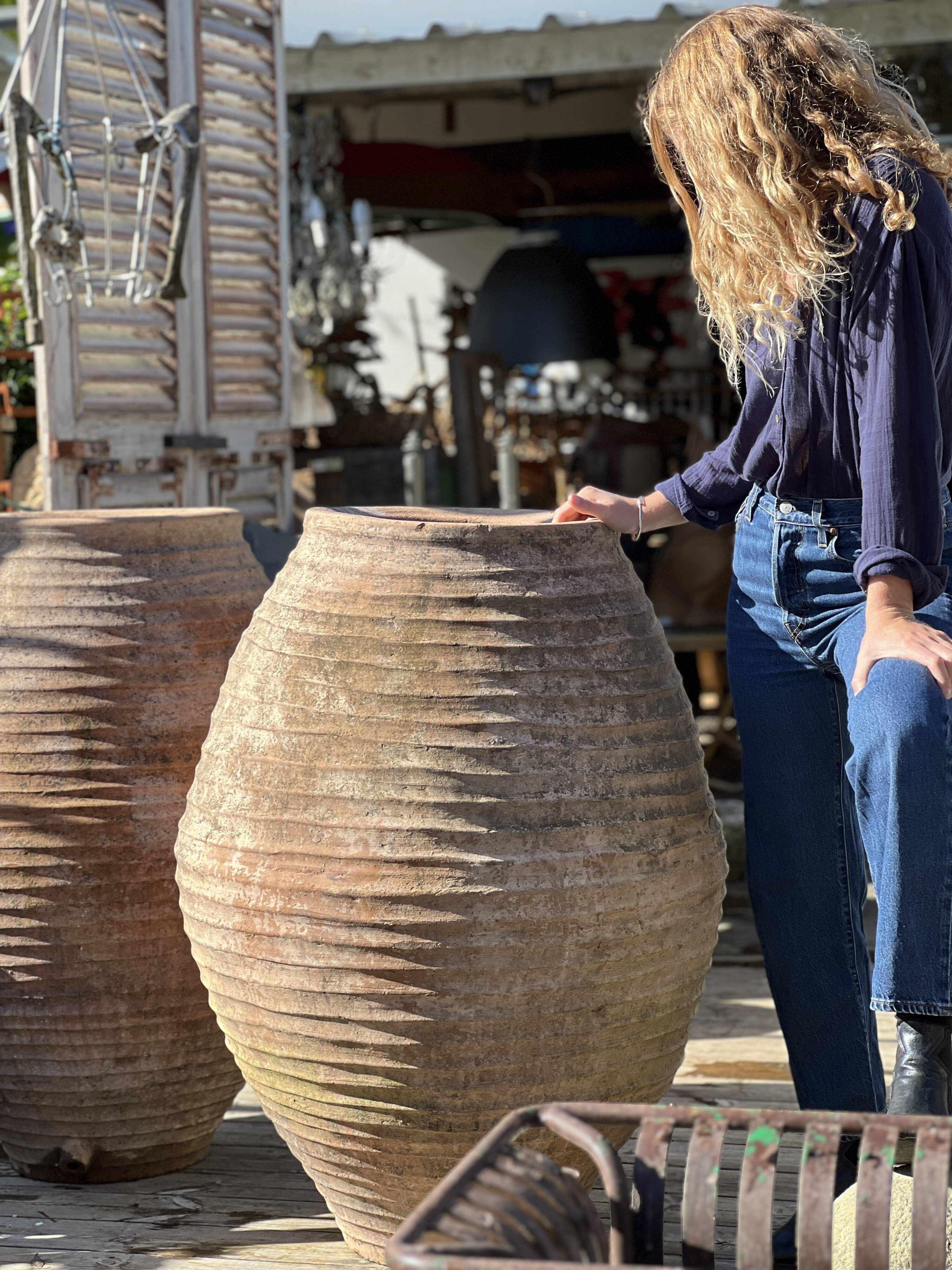 Pair of large Spanish jars