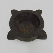 Old black marble apothecary mortar