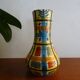 Vase Keraluc Quimper vintage 60's 70's with geometric decorations