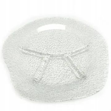 Appetizer platter, mid-century modern, soda glass, design by J. S. Drost, Ząbkowice, Poland, 1970s