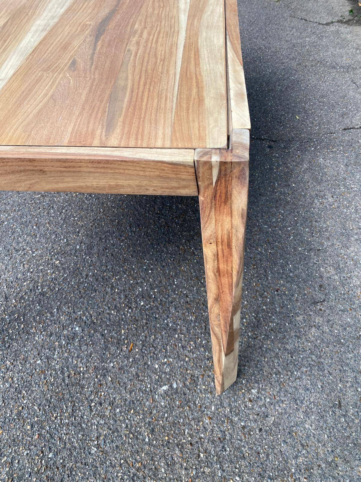 Dining table 175x80 renovated in raw solid acacia Tikamoon 6/8 people