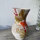 Italian ceramic vase from 1950 with floral decoration