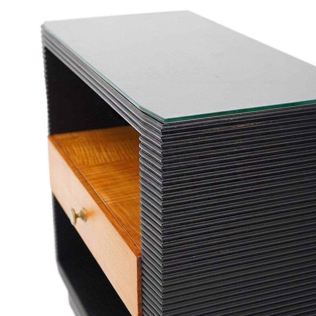 Art Deco bedside tables, 1930s, set of 2