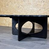 60s 70s Brutalist Coffee Table Side Table Slate Top Design