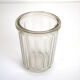 Lot of 3 thick glass jars
