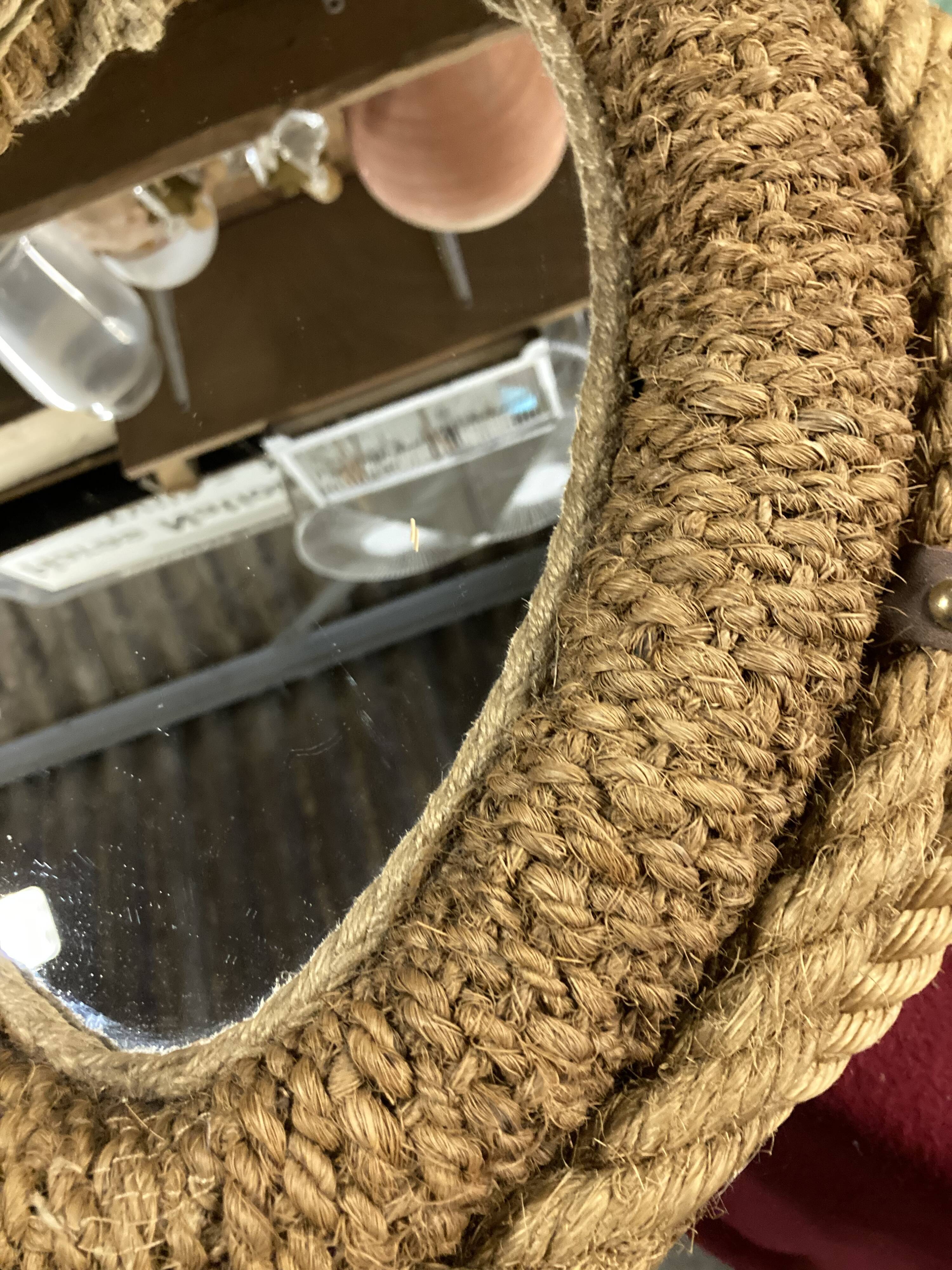 Set of 3 rope mirrors in the spirit of "Audoux and Minet"