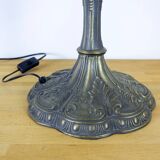 Bronze lamp with mother-of-pearl shade
