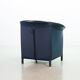Wittmann Petrol Soft Leather Club Chair Model Aura  Designed by Paolo Piva