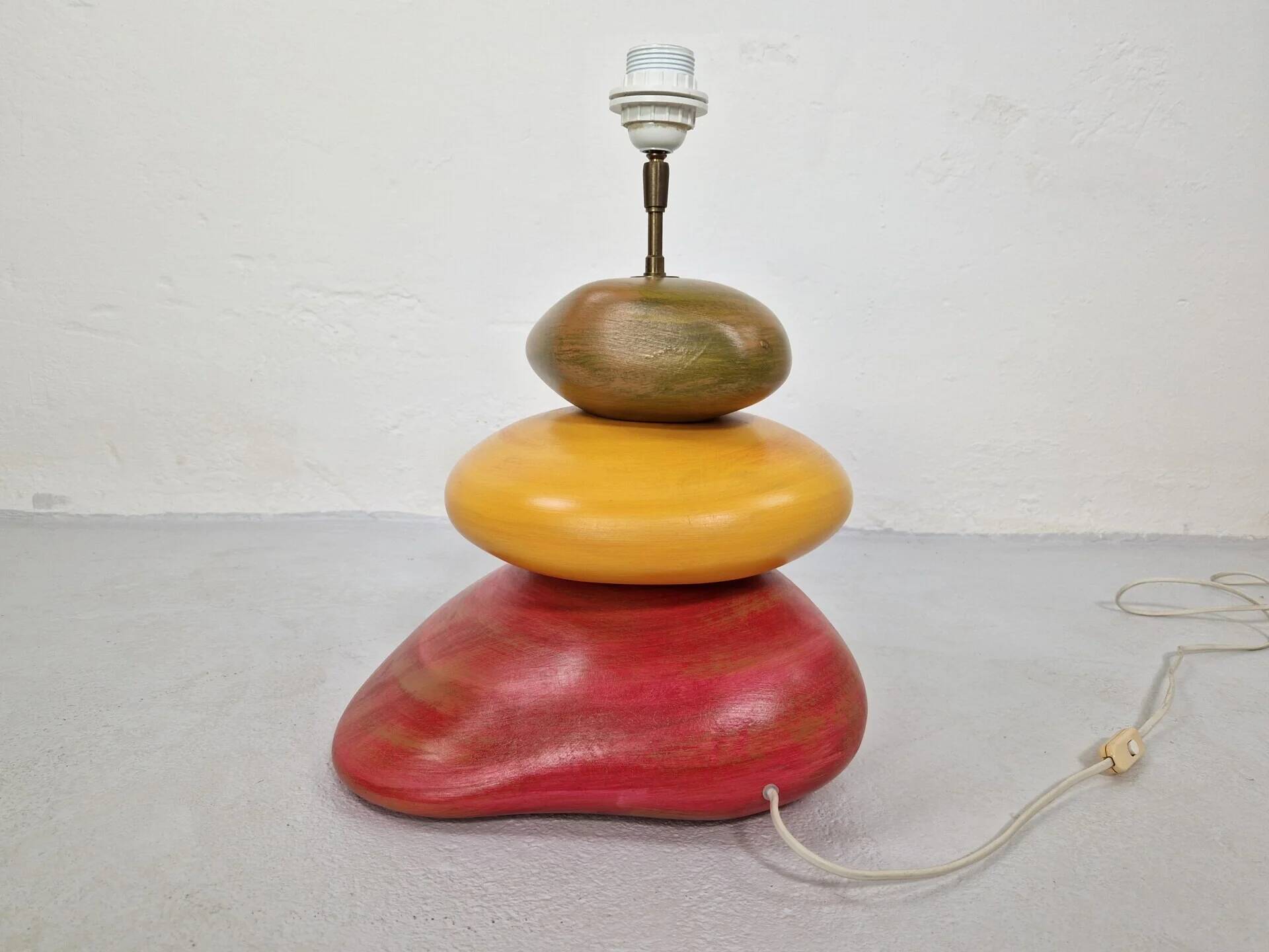 François Chatain pebble lamp, France 1980s