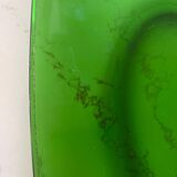 Transparent green oval dish