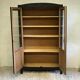 30s glass Parisian wooden cabinet