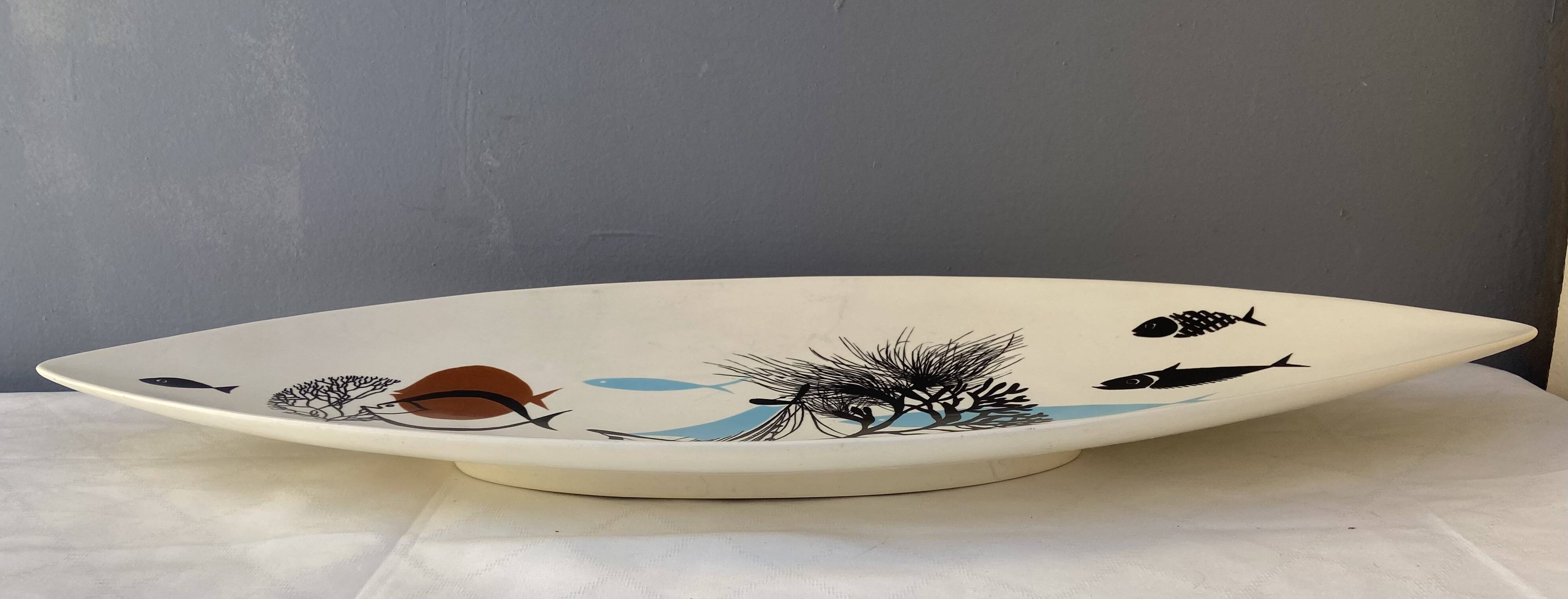 Ceramic tray "Salins" from the 1960s