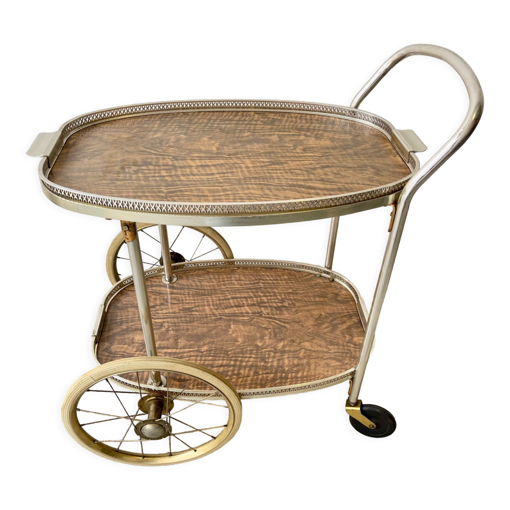 Chariot de bar-tv vintage en formica | €105