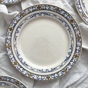 4 “Colbert” ironstone dessert plates from Creil and Montereau