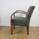 Bent vintage Art Deco loft armchair olive green