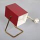 Lampe de table cube Kaiser Leuchten modèle 45097 rouge vin, design allemand