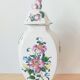 Vase décor fleurs peints à la main