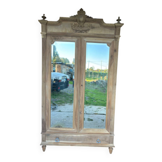 Natural wood walnut cabinet