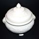Rare Wedgwood "Patrician" molded opaque earthenware tureen, garland mascaron, England