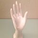 Handmade white ceramic ring holder / vintage 60s-70s
